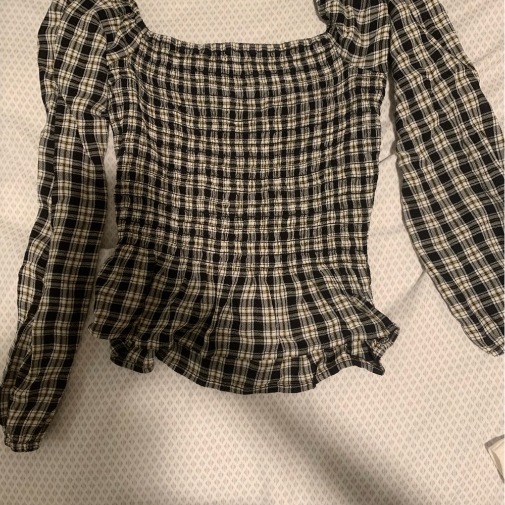 Black and White Blouse
